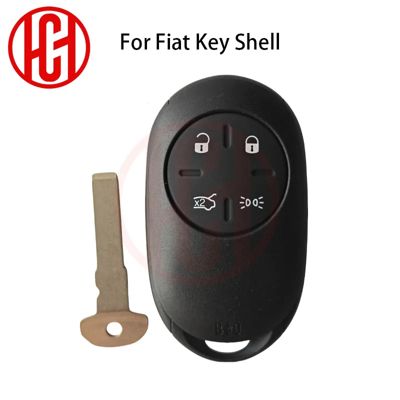 

Remote Car Key Shell Case For Fiat 500 High Quality Keyless Remote New Car Key Shell Case and Uncut Blade 4 Buttons