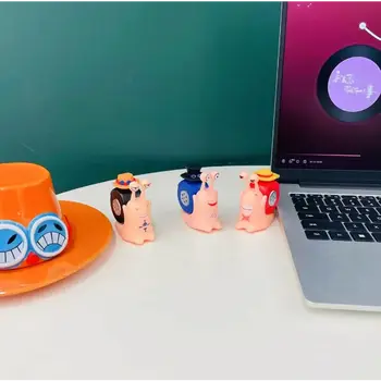 動漫海賊王電話蟲手辦 路飛/艾斯/薩博 手機可動人偶 可錄音按鈕揚聲器玩具 12 最佳銷售 Funko 魯夫 - №5