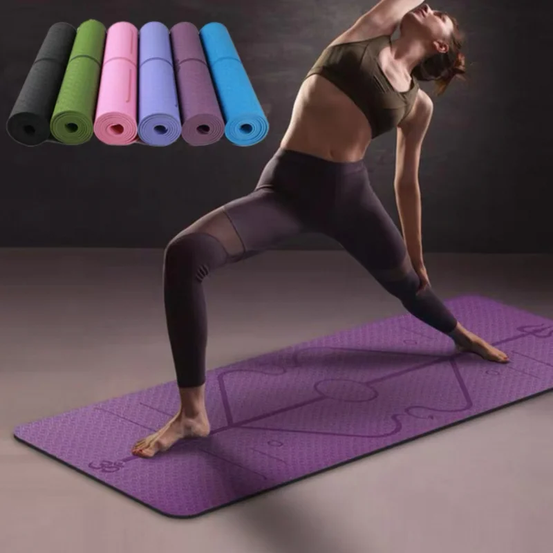 TPE سميكة اتسعت اليوغا حصيرة الصامت امتصاص الصدمات عدم الانزلاق الرقص المنزل اليوغا حصيرة