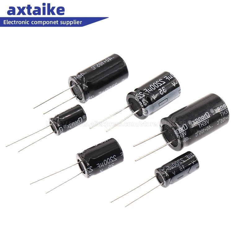 

2-50PCS 10V 16V 25V 35V 50V 63V 100V 100UF 220UF 330UF 470UF 680UF 1000UF 2200UF 3300UF 4700UF Aluminum Electrolytic Capacitor