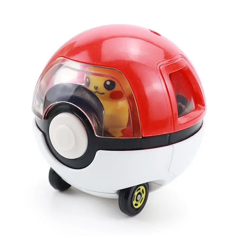 TAKARA TOMY Pokemon Pikachu R10 modelo de coche de juguete fundido a presión regalo adornos de escritorio coleccionables, regalos de Navidad para niños