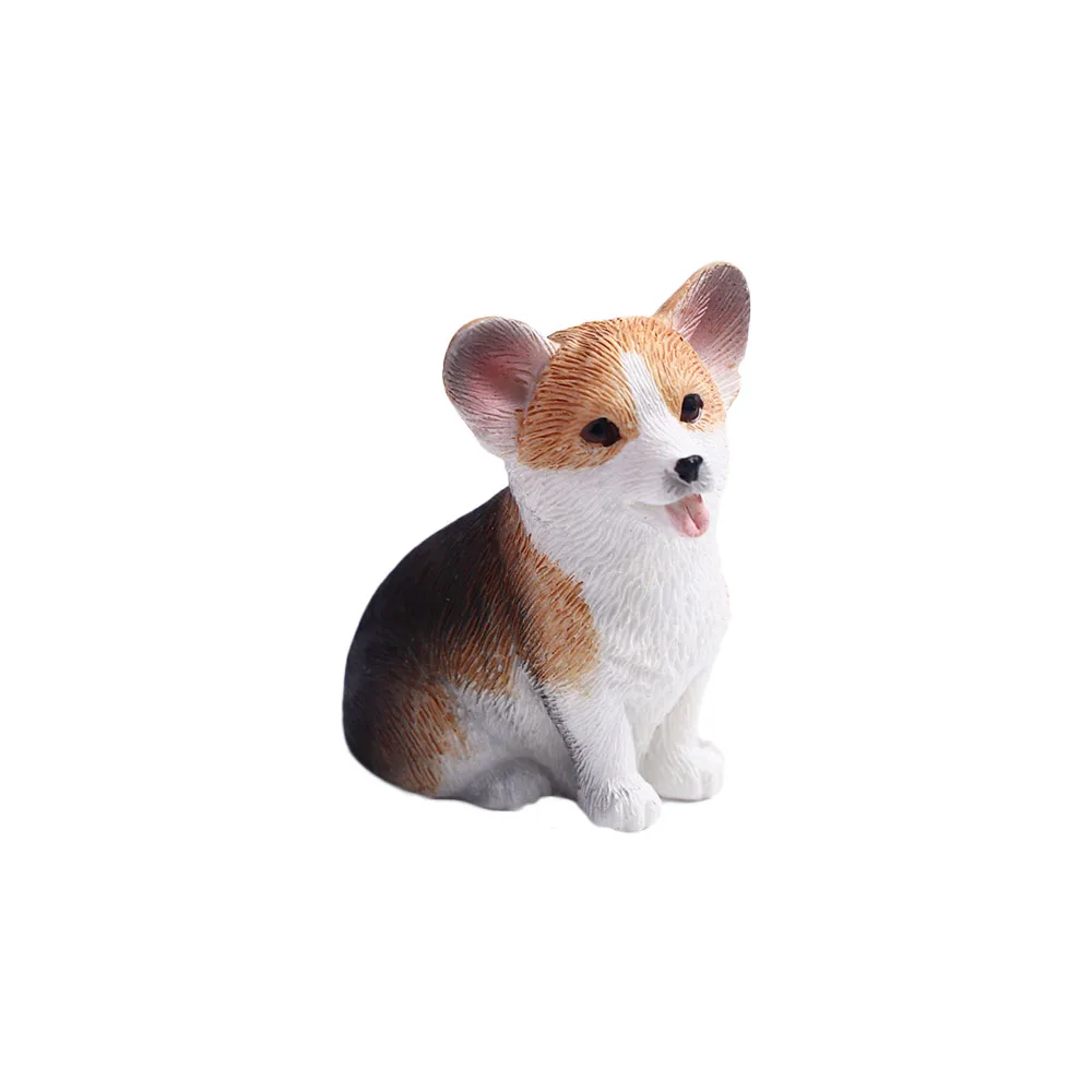 

Car Accessories Children's Gift Mini Animal Resin Figures Dog Doll Simulation Dog Miniature Figurines Car Ornament Corgi Model