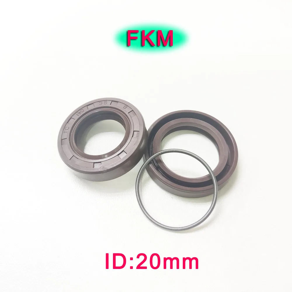 FKM Skeleton Oil Seal ID 20mm Fluorine Rubber Shaft Seal TG/TC-20*30/32/35/36/37/38/40/42/45/47/48/50/52/55*5/6/7/8/10mm