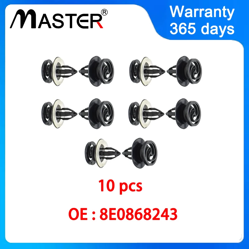 

10 pcs Door Card Trim Panel Retainer Clip Rivet 8E0868243 For Audi A3 8P A4 A6 C6 For VW Passat B6 8E0 868 243