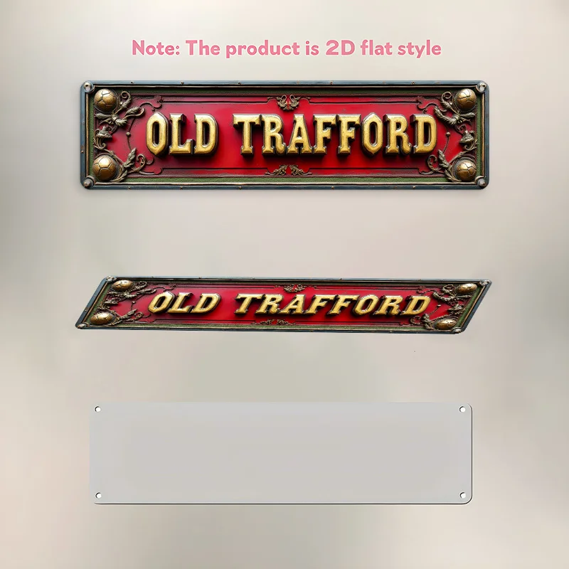 ป้ายตกแต่งแบบแบน 2 มิติ, ป้ายและแผ่นป้ายตกแต่งแบบแบน 2 มิติ, ป้ายติดผนังอะลูมิเนียมสไตล์วินเทจ ตัวอักษรสีทอง (10x40 ซม./ 3.9x15.7 นิ้ว), สไตล์บ้านไร่