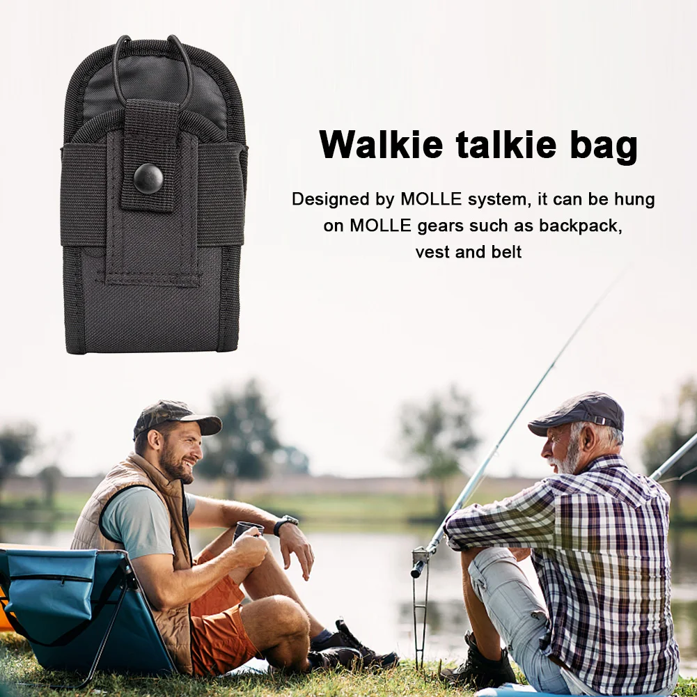 600D Nylon Molle Pouch Tactical Molle Radio Walkie Talkie Pouch Waist Bag Belt Pack Hunt Military Storage Case Walkie TalkieBag