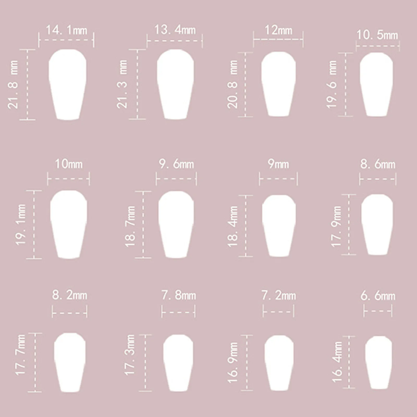 24pcs Glossy Ballerina Press-on Nail -length Independence Day Eco-friendly Fake Nail for Celebrating Festivals Nail Art