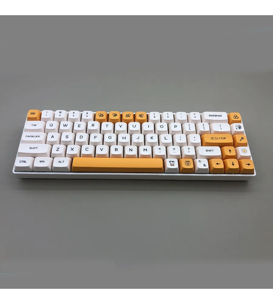 XDA Height English Thai Phonetic Russian, Japanese and Korean 140-key Milk Keycaps PBT Mechanical Keyboard Special
