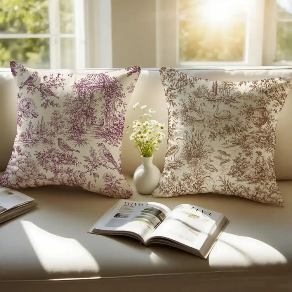 Porcelain Cat Animals Cushion Cover Sofa Cushion Cover Personalized Gift Living Room Home Decor Pillow