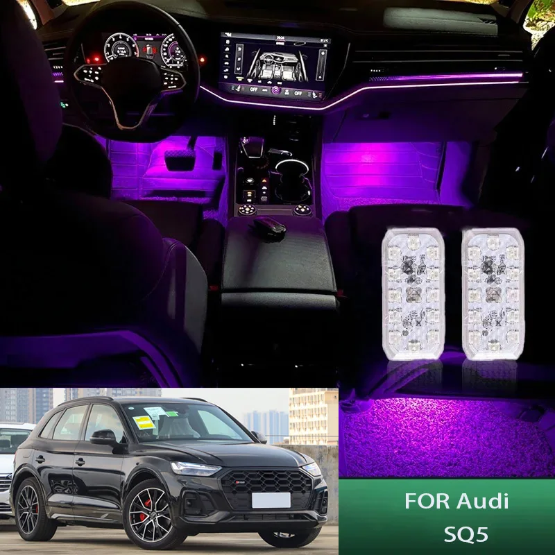 

FOR Audi-sq5 LED Car Interior Ambient Foot Light Atmosphere Decorative Lamps Party decoration lights Neon strips