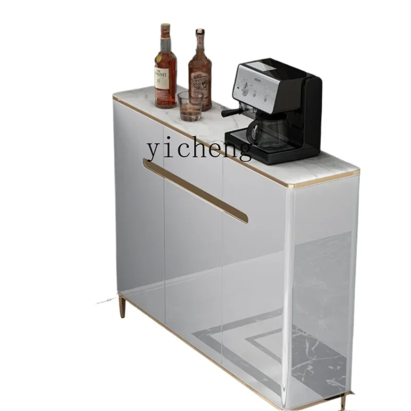 

side cabinet light luxury modern simple rock slab against the wall narrow kitchen tea cabinet storage