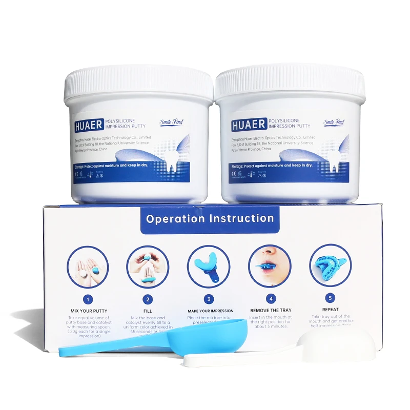 Luxsmile hurtownie ciężkie ciało alginian Dental silikonowy ząb wrażenie materiał Putty wybielanie zębów zestaw do formowania Dropshipping