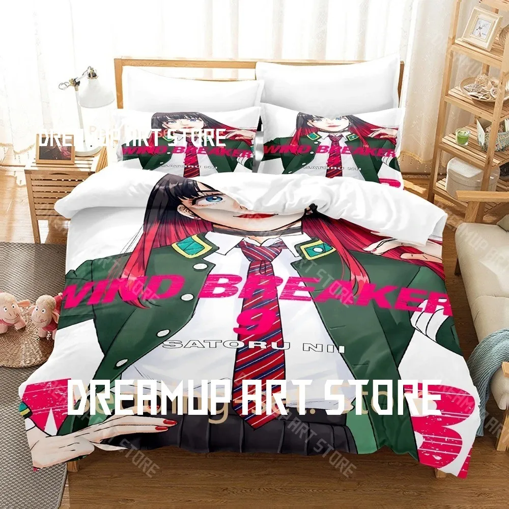 3D Printed Wind Breaker Haruka Sakura Bedding Set for Boys Girls Duvet Cover Pillowcase Twin Queen King Full Single Double Sizes