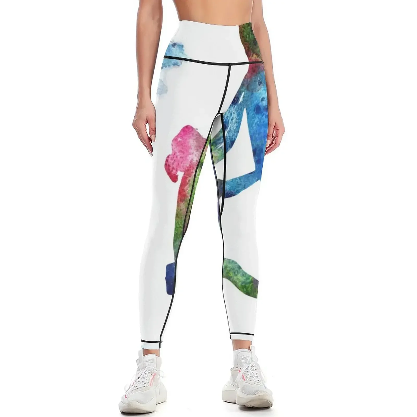 

Rock climbing extreme sport woman, climbing woman, climber Leggings jogging pants sports tennis for high waist Womens Leggings