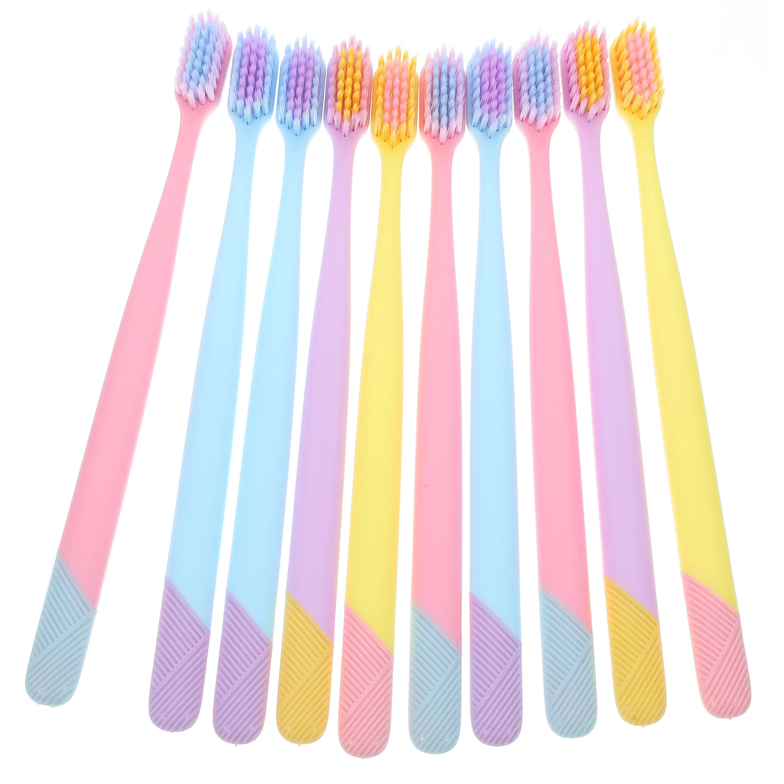 

10Pcs Soft Bristle Toothbrushes for Adults Manual Portable Travel Tooth Brush Compact Lightweight Household Teeth Brushes