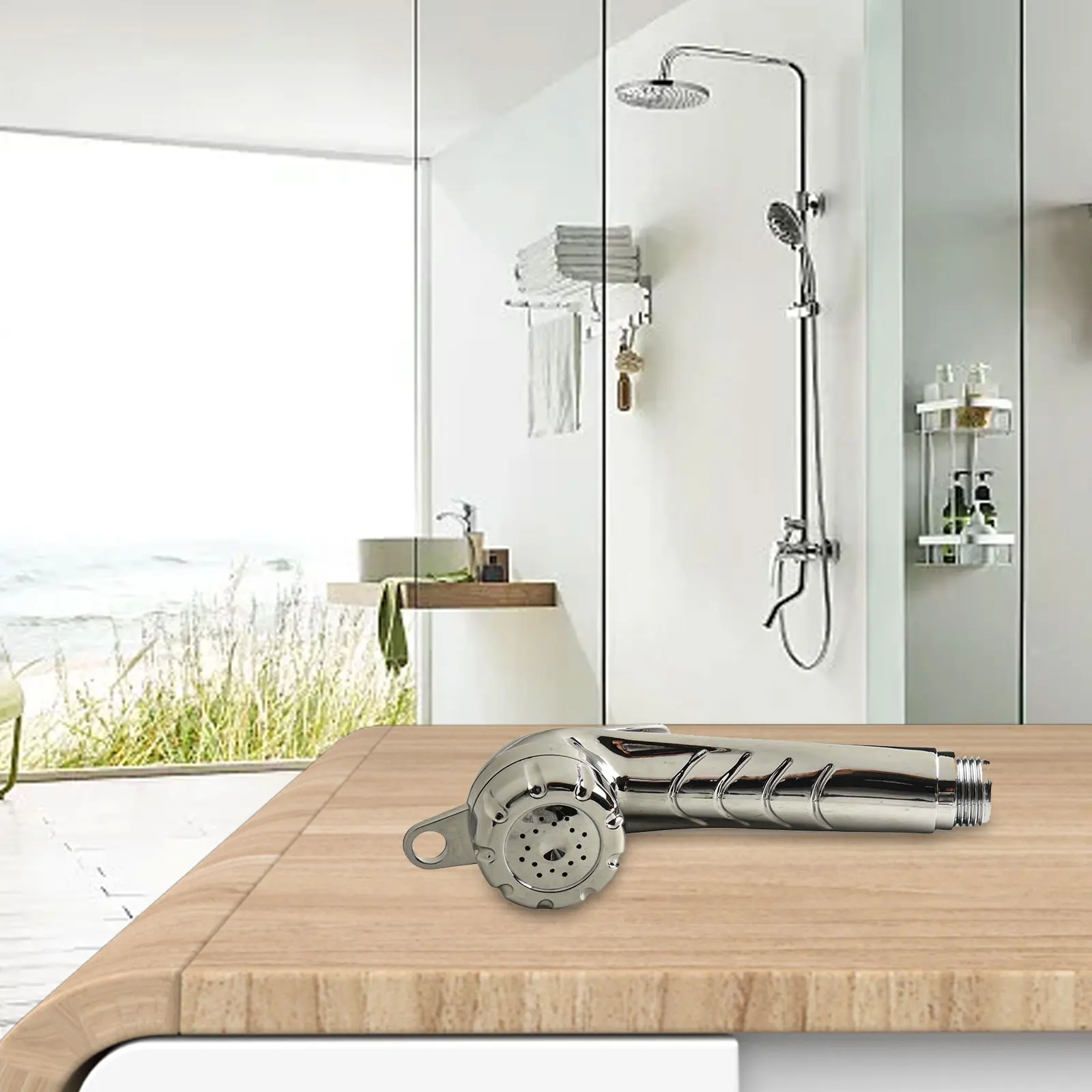 

Camper Accessories Adjustable Shower Head Faucet Sprinkler Handheld Spray Nozzle 1/2'' Connection For Outdoor Camping Car