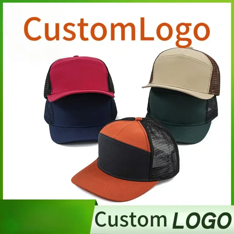 New Custom Logo Seven Truck Net Hat for Men and Women Can Be Customized Printed Embroidery Flat Along The Sunshade Cap