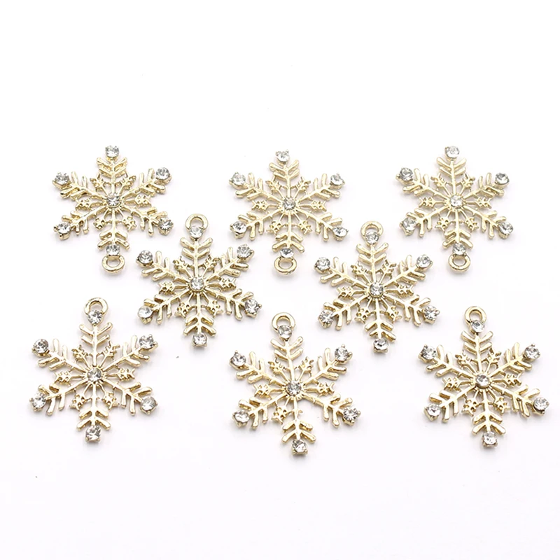 Hot selling 10PCS31 * 25MM Gold Snowflake Diamond Band For Christmas Decorations, Clothing, Pendant Accessories, Pet Traction Co