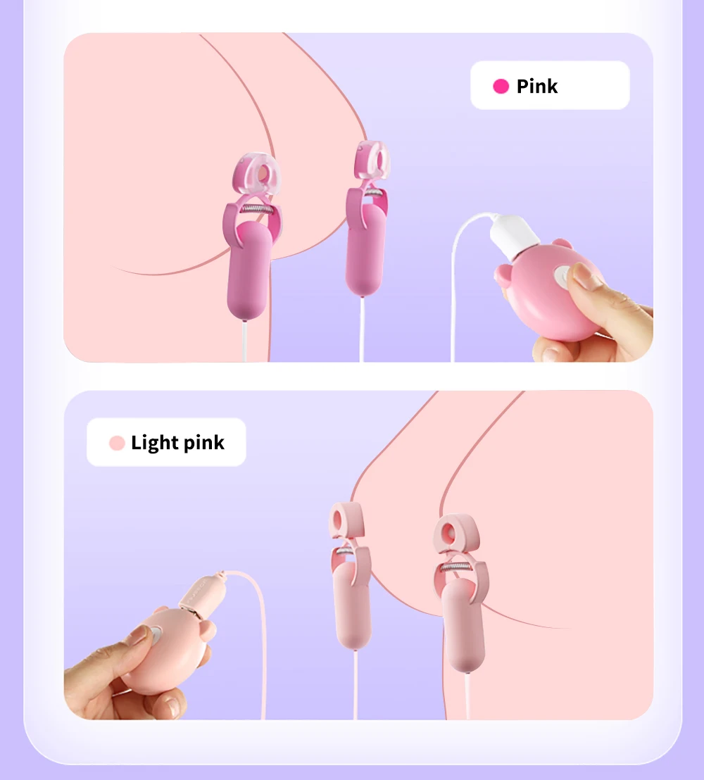 Electric Nipple Clamp Breast Massage Vibrator Enhancer Bondage Adult Sex Toys For Women Couples Female Chastity Stimulate Clit