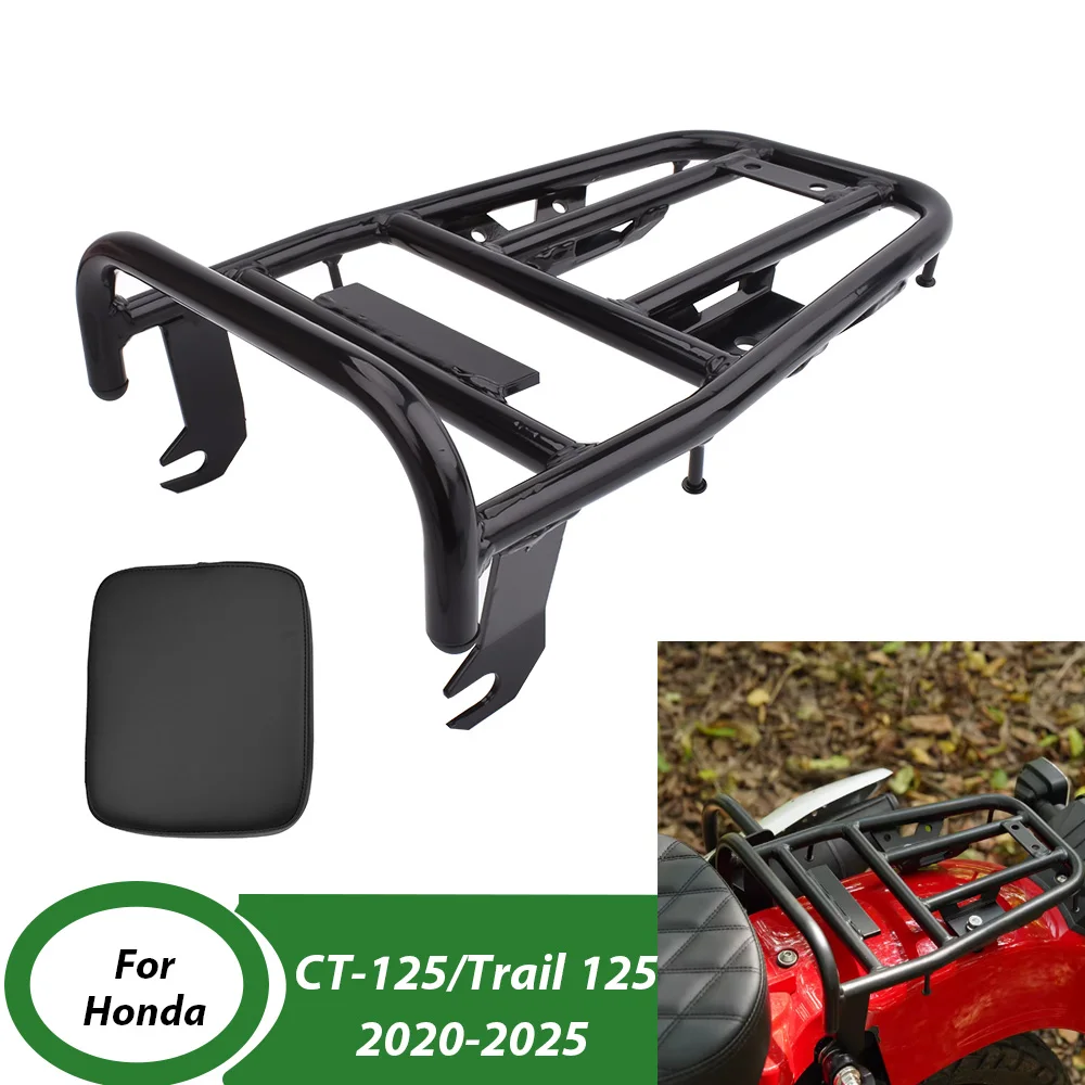 Porte-bagages pour moto, adapté à Honda Trail Huntercub 125 2020 – 2025 CT125, porte-bagages, contre-pointe, coussin de siège de passager