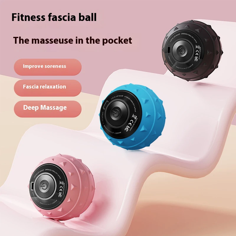 J 5 Intensity Vibrating Muscle Relief Massager Fitness Yoga Roller Ball for Body Relaxation