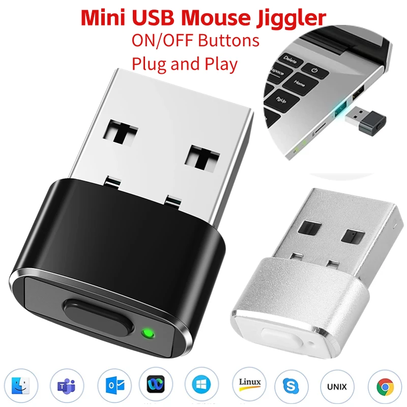

Мини-автоматическая мышь Jiggler Mover, незаметный шейкер с USB-портом, не дает упробувать для ноутбука, настольного компьютера, имитирует движение мыши