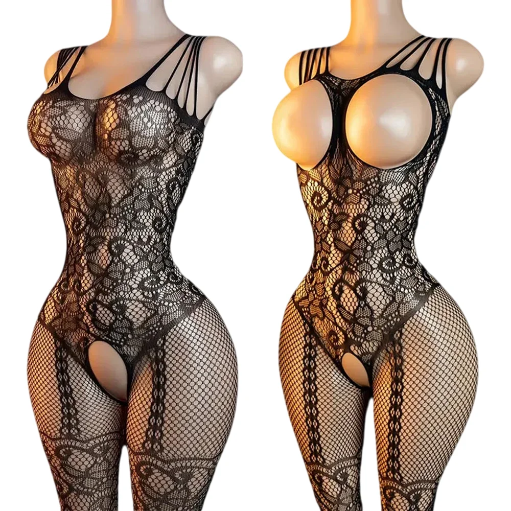 Fishnet Stocking Women - Vrouw Sexy Lingerie Een Stuk Erotisch