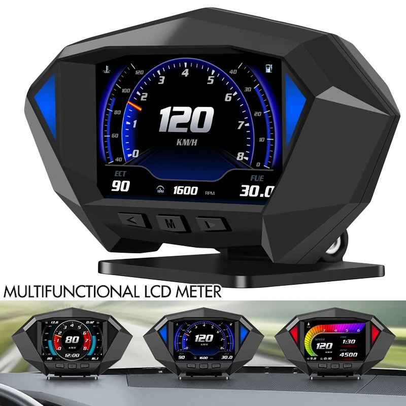 

Universal GPS Digital LCD Car HUD Head-up Display Speedometer Altitude Speed Gauge Off-road Vehicle Slope Meter Car Accessories