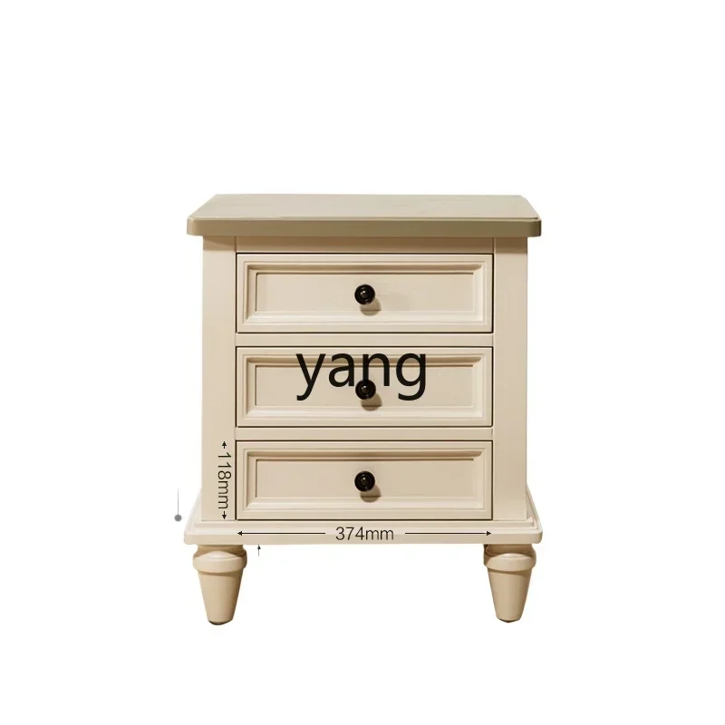 CX solid wood bedside table three drawers bedroom bedside locker