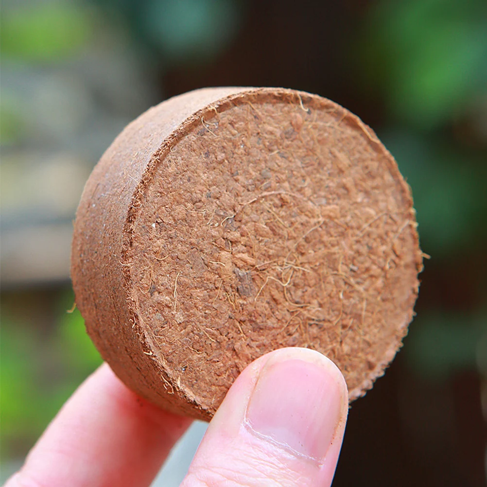 

60pcs Coconut Bran Seedlings Block Small Size Nutrient Soil Cactus Succulent Transplanting Peat Gardening Potting