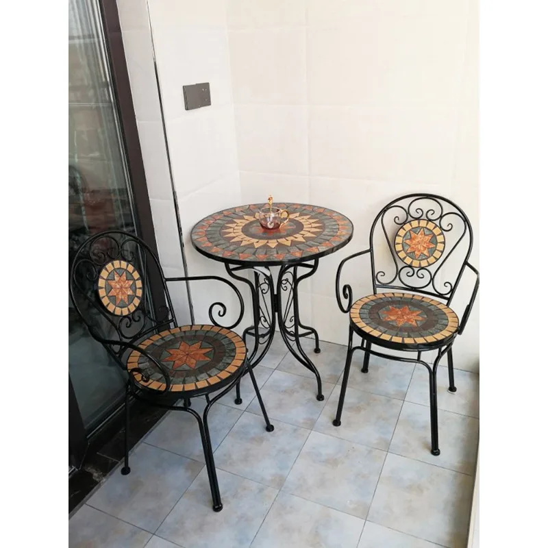 celebrity one table and two chairs combination courtyard outdoor