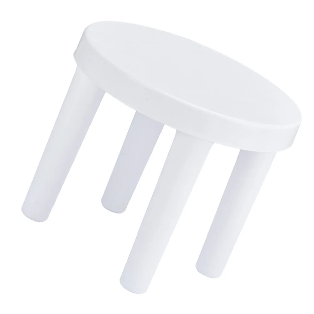 Children\'S Stool Anti-Slip Portable Plastic Non-Slip Step Kids Non-Skid White Low Chair Toddler Anti Slip Thickened Round Stool