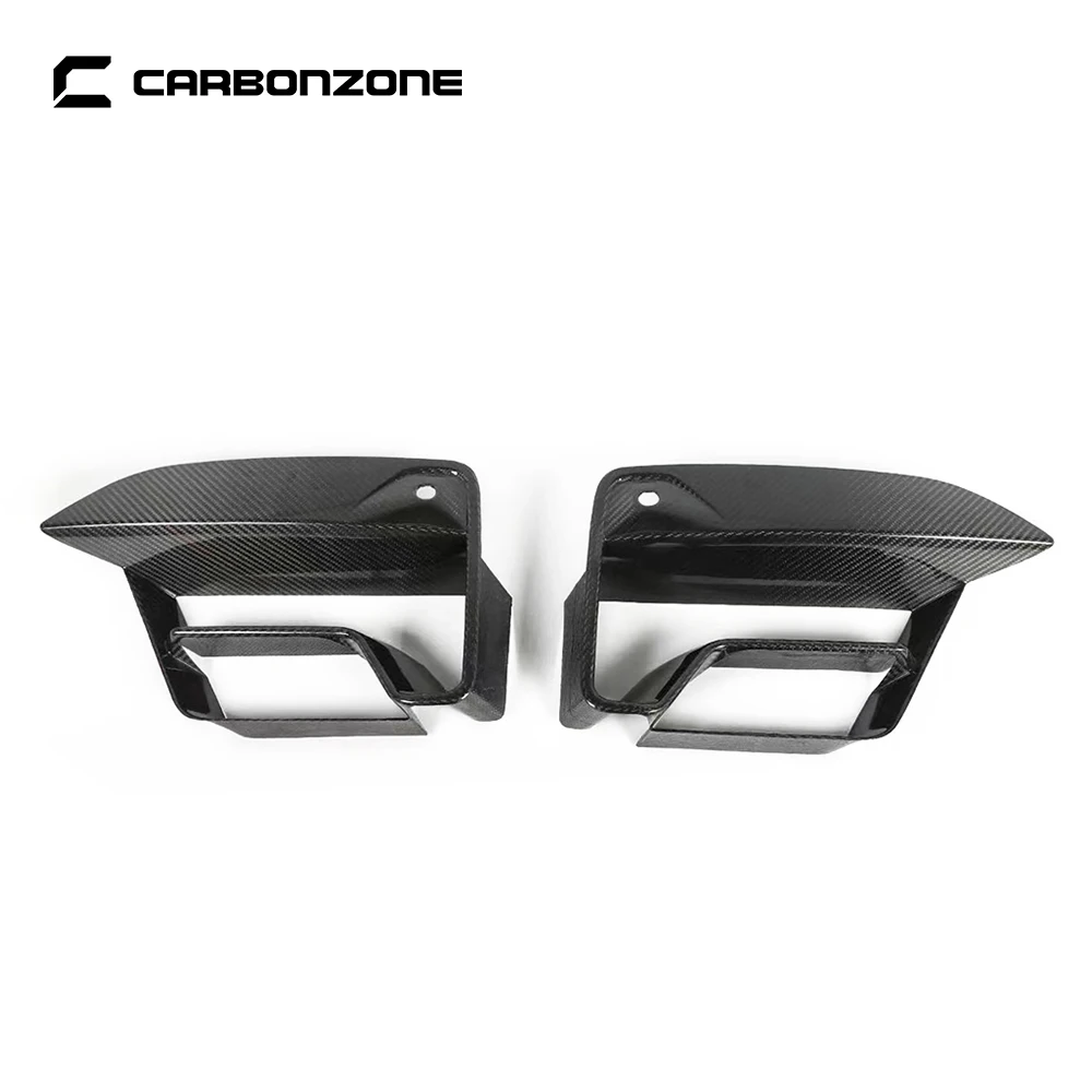 Carbon Fiber Front Bumper Fog Lamp Frame for BMW M5 F90 LCI Style Exterior Decoration Car Light Cover Trim Accessories