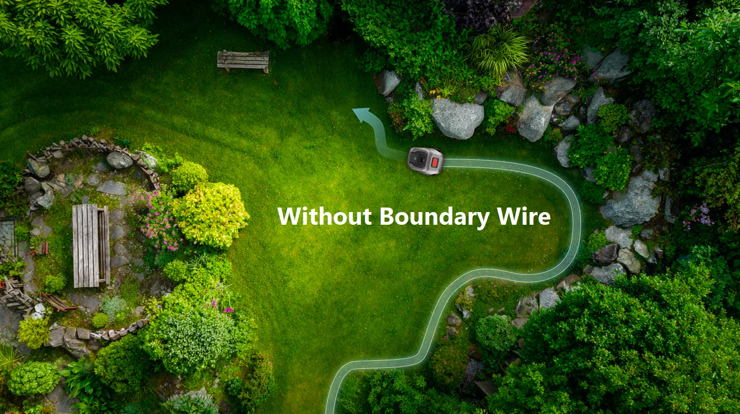 ISWARD GS Wire-Free RTK+AI Vision Robot Lawn Mower:1000㎡, Obstacle Avoidance, 4G/WiFi/Bluetooth App, GPS Anti-Theft