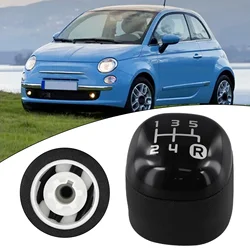 5-speed Gear Knob Stick Buttons For Fiat- For Panda From 2012-2024 Black Plastic 502942700 Gear Shift Head Interior Accessories