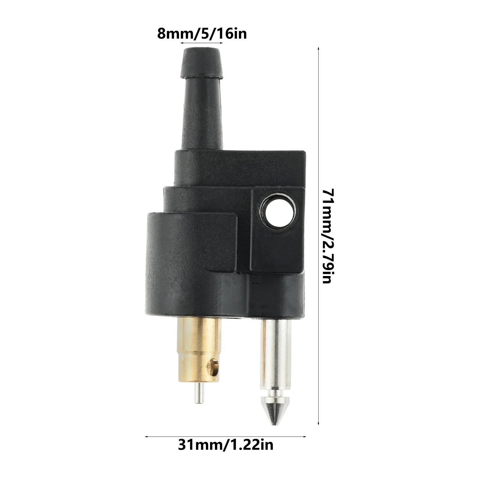 Boat Engine Fuel Line Tank Connector 2 Prongs 5/16 Inch 8mm Male Pipe Hose Adapter Fitting for Yamaha Outboard Motor Accessories