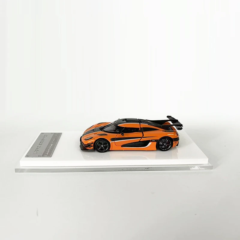 LMLF 1:64 Model Car Super Racing Vehicle Open Rear Cover Alloy Die-Cast Sport Orange