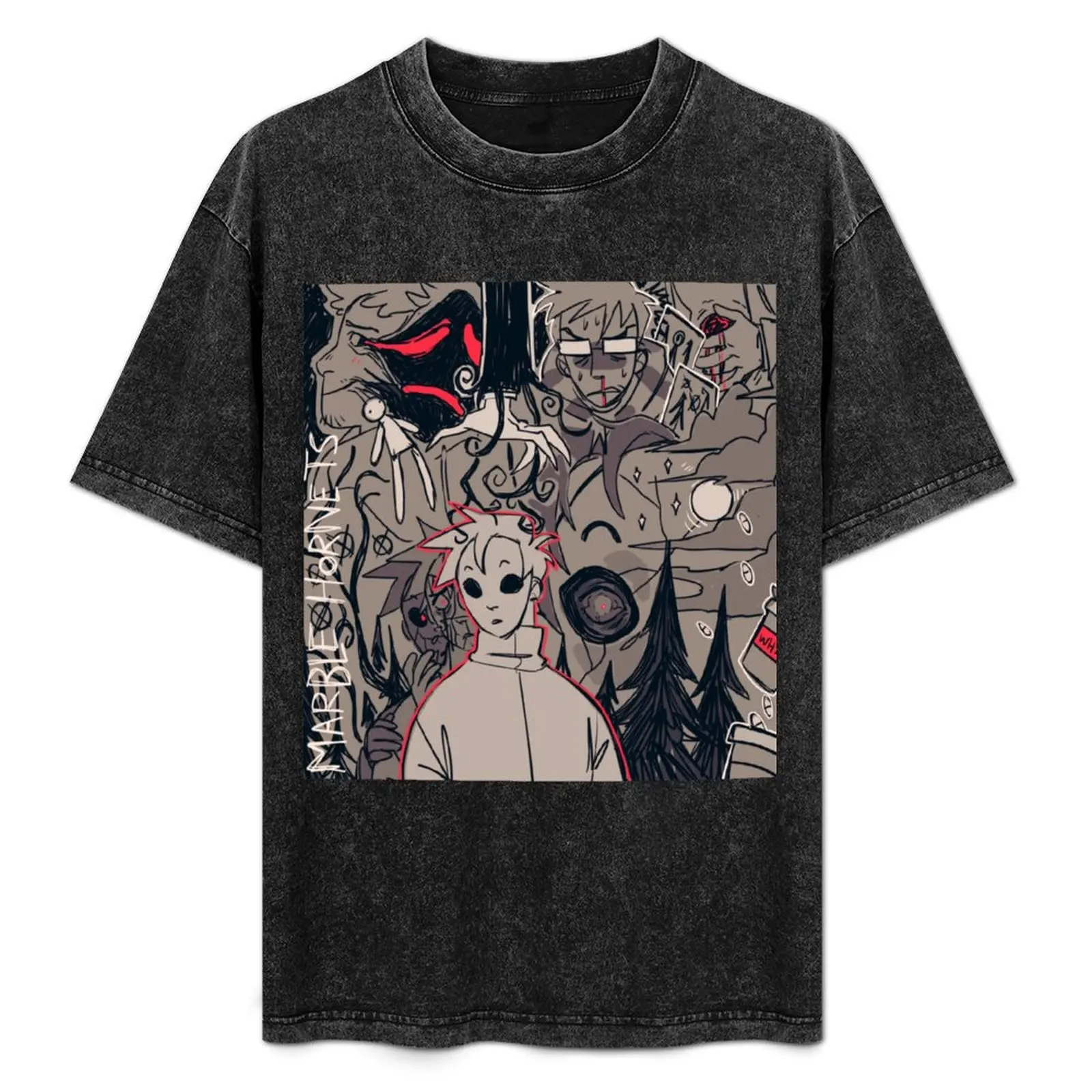 

marble hornets T-Shirt Graphic Print Short Sleeve T-Shirt