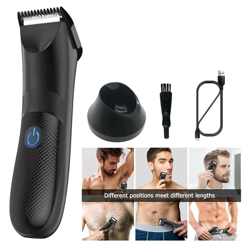 Professional Fashion Electric Hair Clippers Quiet Cordless Body Hairs Trimmers For Man Waterproof Wet/Dry Groomer Shaver Razor