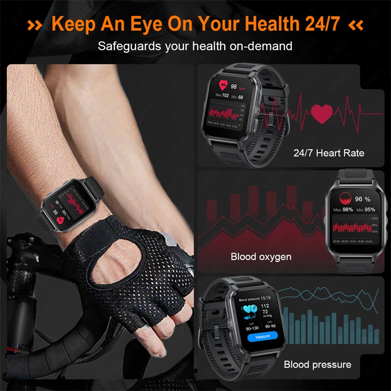 LIGE Smart Watch with 1.83-Inch Display