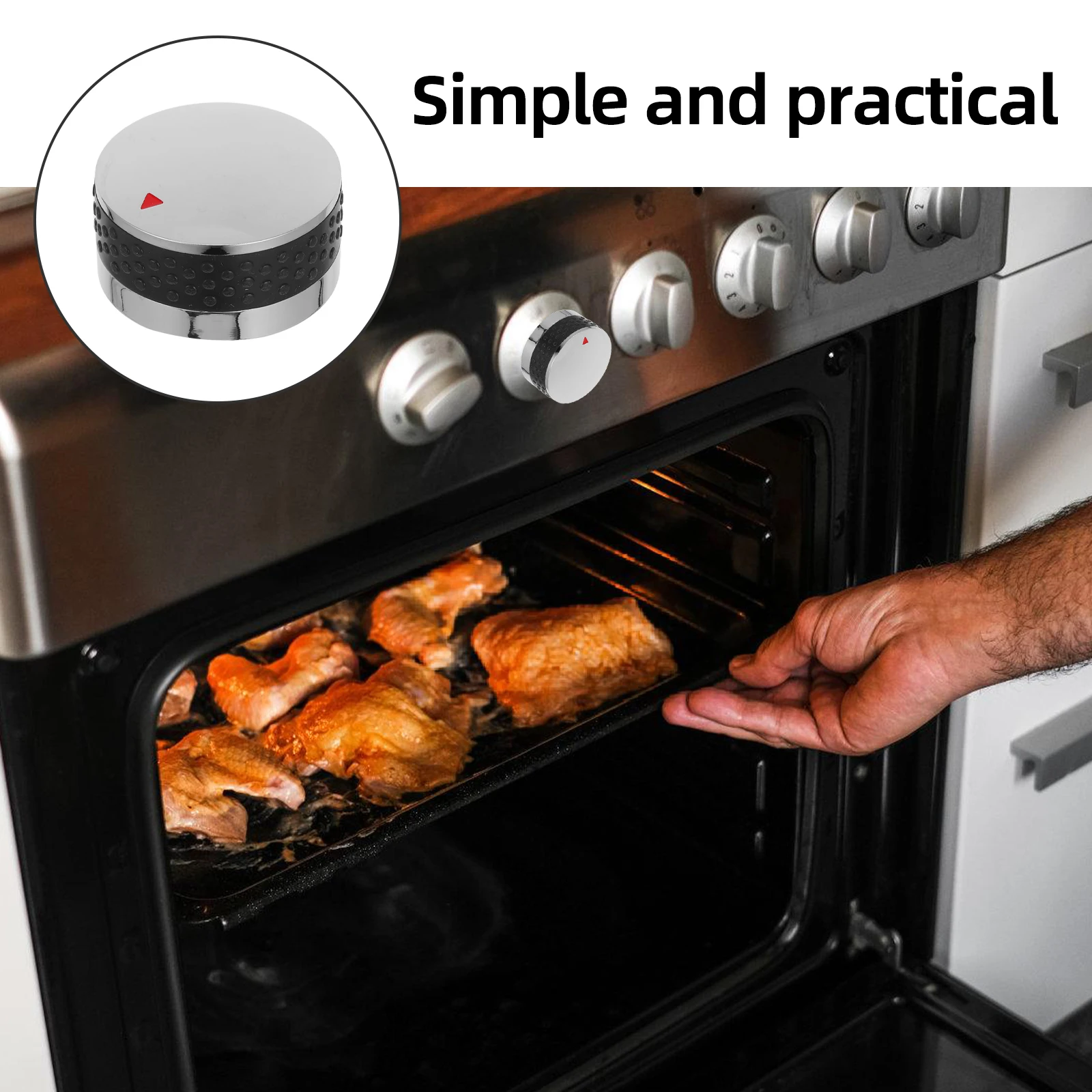 

2 Pcs BBQ Grill Knob Electric Range Oven Gas Knobs Part Abs Fire Pit Table Cooktop