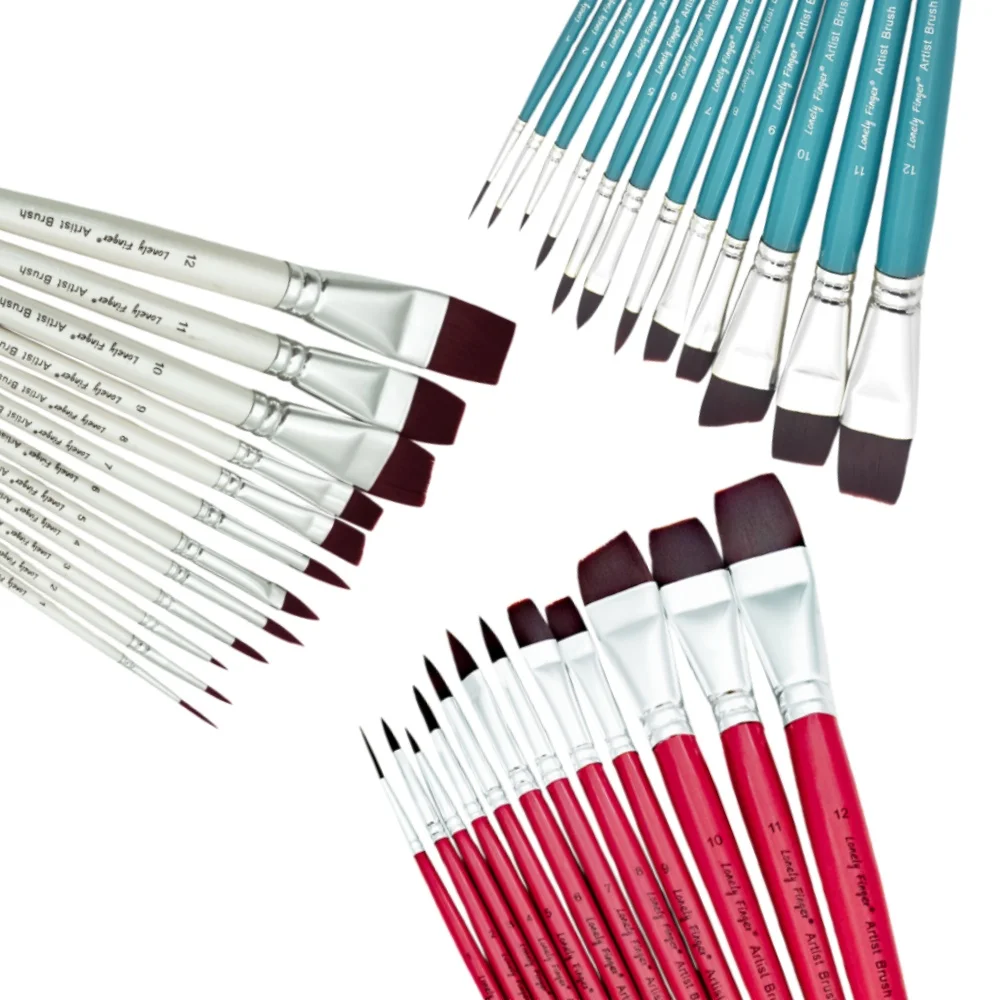 

12 Pcs Artist Paint Brush Set for Body Face Painting Halloween Cosplay Party Stage Makeup Kit for Acrylic Oil Gouache Watercol