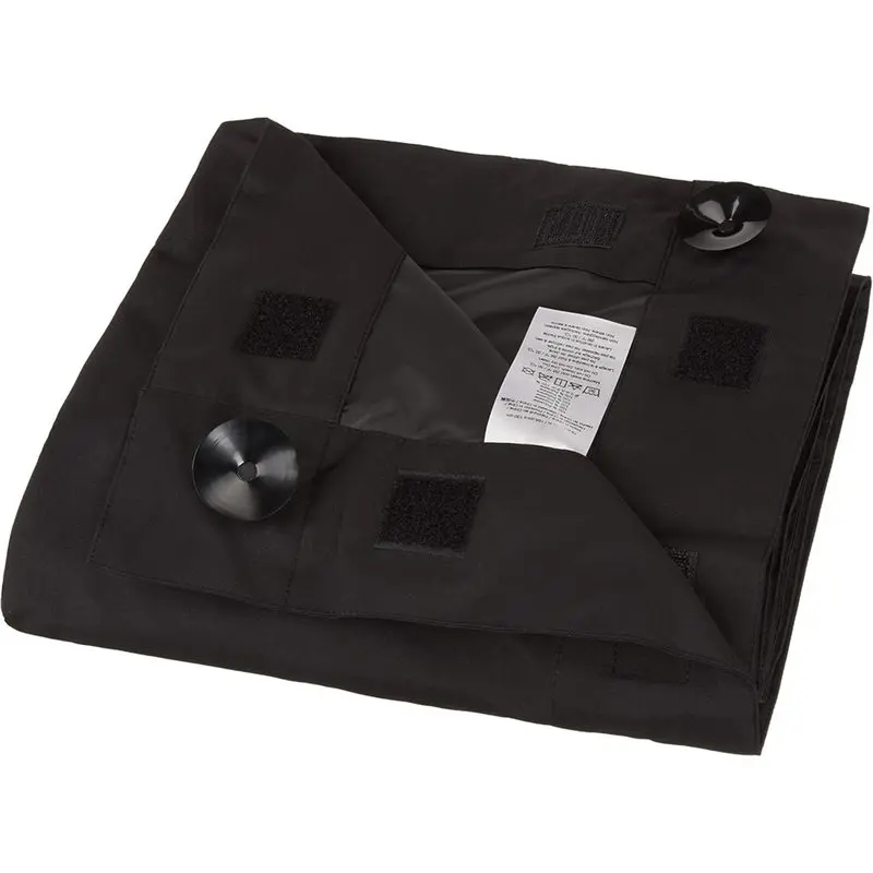【CYBER MONDAY】Suction Cup Equipped Portable Noise Reducing Blackout Curtain Shade, 130Cm X 200Cm, Minimalist Design, Black, 1 Se