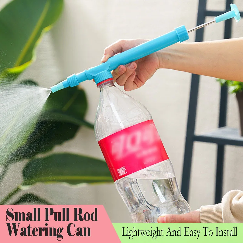 Small Pull Rod Watering Pot Portable Plastic Coke Mineral Water Sprayer Garden Household Water Watering Pot