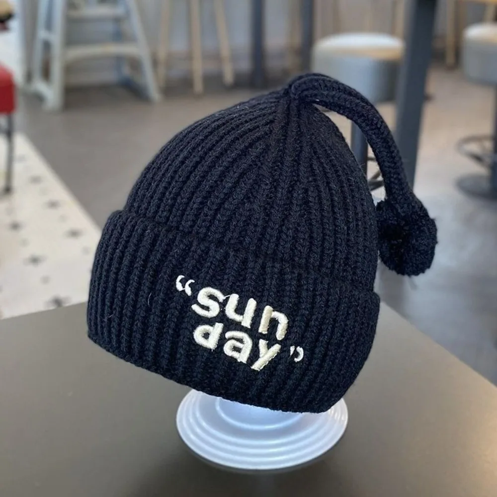 

Новый солнцезащитный пуловер с вышивкой, теплая вязаная шапка для защиты ушей, ветрозащитная морозостойкая вязаная шапка, От 0 до 3 лет