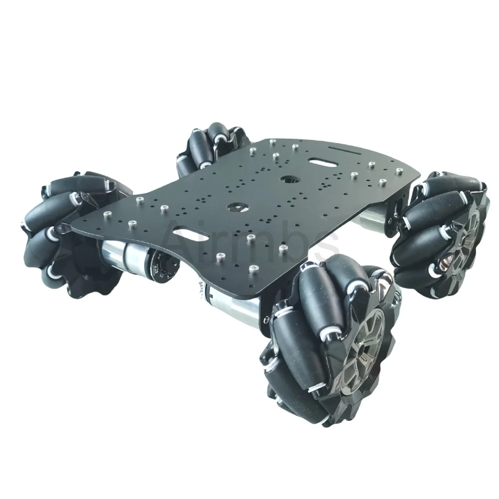 

20KG Load 4WD 97mm Mecanum Wheel Robot Car Chassis Kit with DC 12V Hall Motor for Arduino Raspberry Pi DIY Project STEM Toy