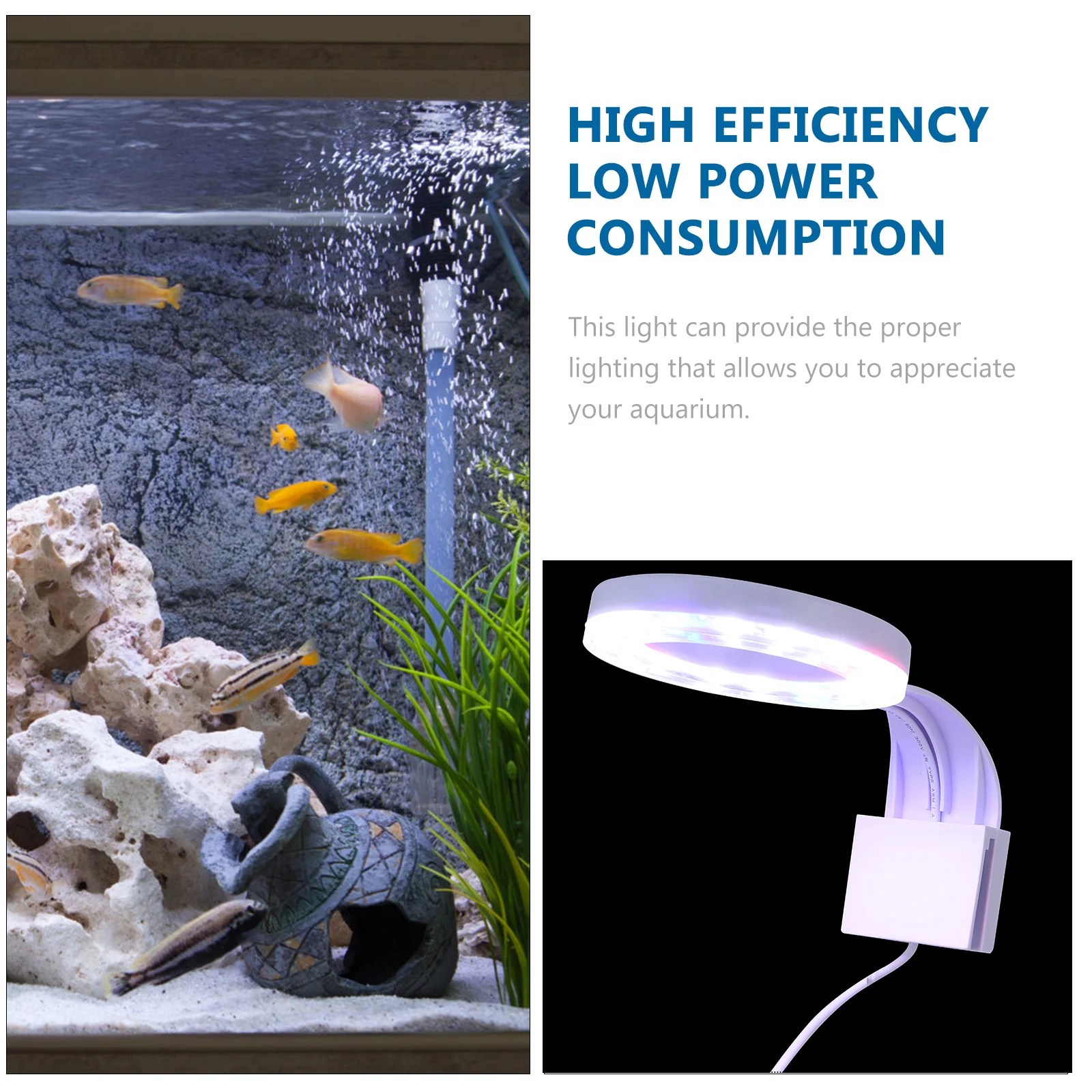 

LED Aquarium Plant Light 108 Beads On Fish Tank Lighting Tool Durable Material Energy Saving Pet Supplies