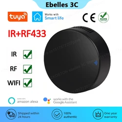 チュウヤwifiユニバーサル赤外線ir RF433リモコン2で1スマートホームテレビdvd aud音声alexa googleで動作