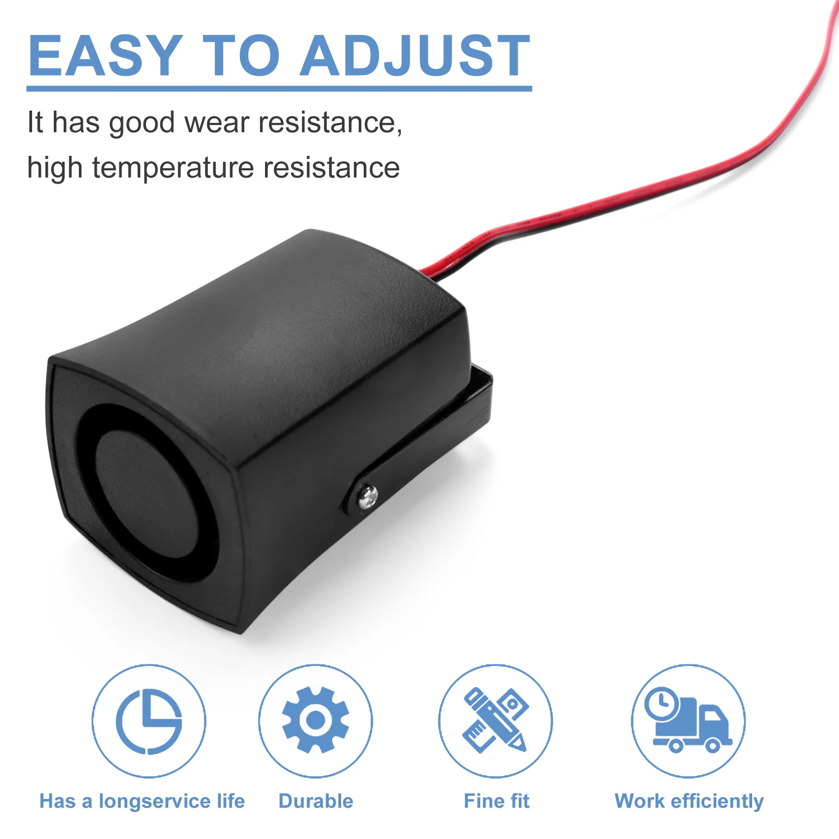 جهاز إنذار بوق لسيارة الشرطة ، مكبر صوت تحذيري بصوت عال ، 12-24 فولت ، 6 نغمات