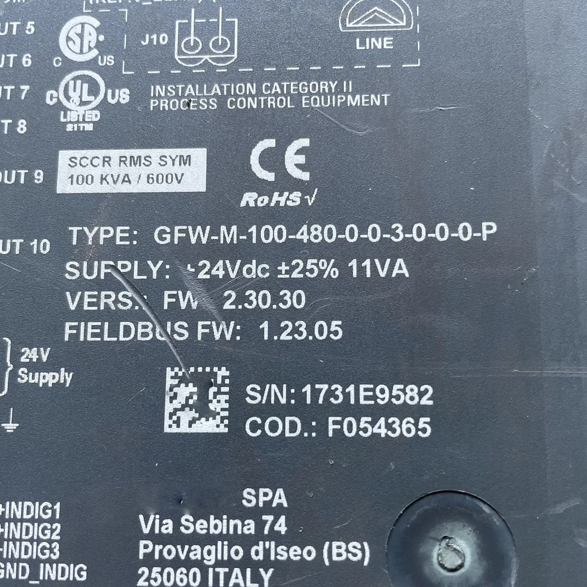 Controlador GFW-M-100-480-0-0-3-0-0-P Con garantía